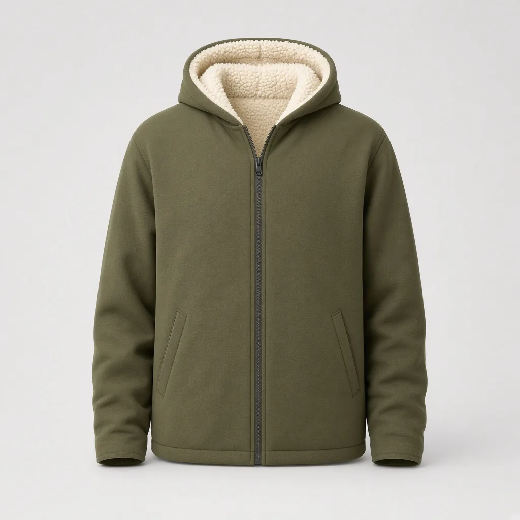 Sherpa-gefütterter Zip-Hoodie